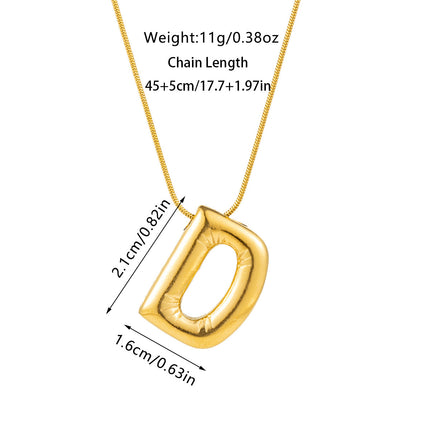 Cross-border fashion sense Europe and the United States 26 English letter pendant smooth bubble letter necklace women wholesale
