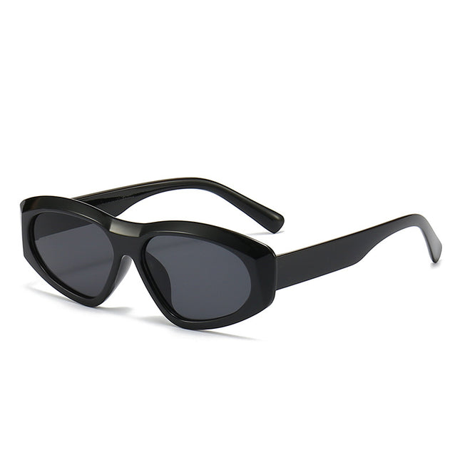 2022 new glasses cat eye small sunglasses European and American ins UV-proof beach simple sunglasses box