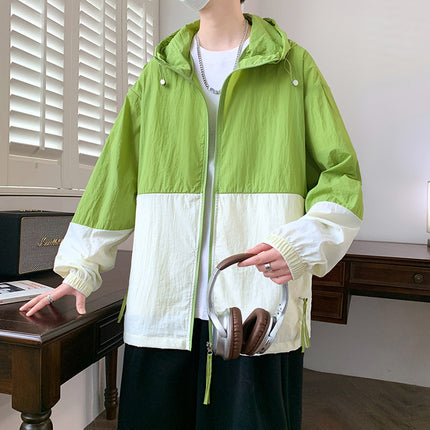 Summer Upf50+ Sun Protection Clothing for Men, Thin Breathable Anti-Uv Sports Jacket for Couples, Loose Ice Silk Sun Protection Clothing