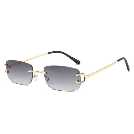 8120 Square Frameless Cut-edge Sunglasses Women's European and American Fashion INS Style Street Tide Sunglasses Personalized Small Glasses