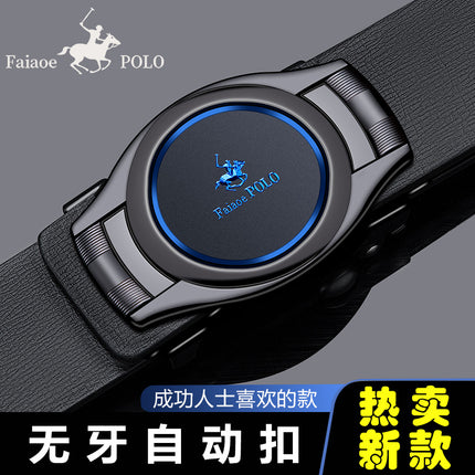Paul Men's Belt Genuine Leather Trendy Simple Young People Automatic Buckle All-match Belt Business Casual Pure Cowhide Belt