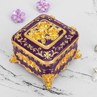 Square rose red purple jewelry box