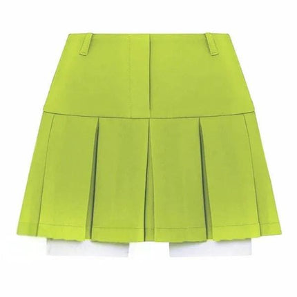 Ins Amazon Hot Selling Women's Two-Piece Short Skirt Suit Double-Breasted Short Suit Jacket Pleated Mini Skirt