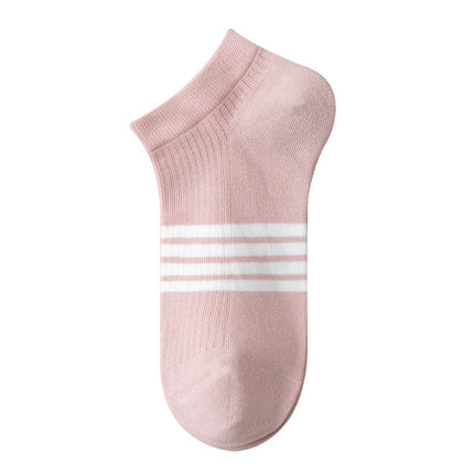 Women's socks wholesale spring and summer simple antibacterial socks deodorant sweat-absorbent boat Socks ins trendy striped short tube women's socks summer