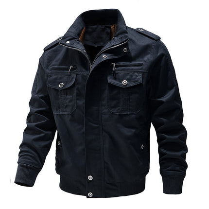 Cross-Border Amazon Workwear Tough Guy Pilot Spring and Autumn Jacket Men's Jacket World War Ii Military Fan Tactical Multi-Pocket Top