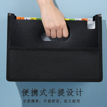 Accordion File Folder with 13/25 Compartments for Student Test Paper Classification, Edge-Bound Portable Document Bag, Test Paper Storage Bag