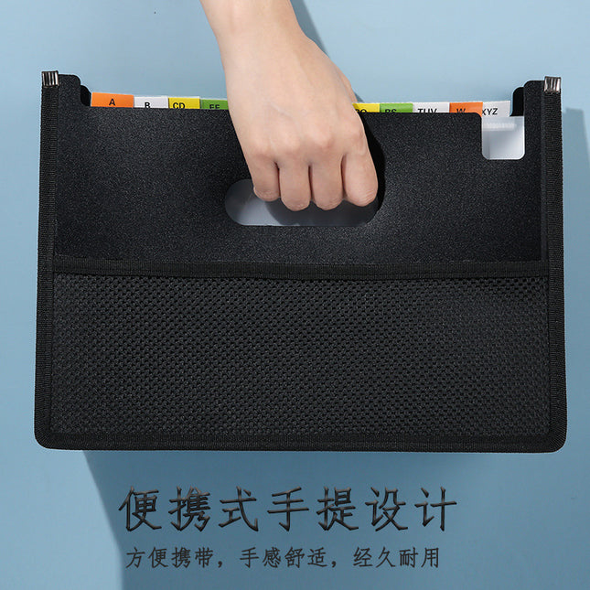 Accordion File Folder with 13/25 Compartments for Student Test Paper Classification, Edge-Bound Portable Document Bag, Test Paper Storage Bag