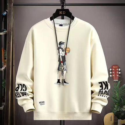 Teenage Student Sweatshirt Men's Long-Sleeved Autum Bottoming Shirt 2025 New Spring and Autum Clothing Trendy Brand Handsome Loose Clothes