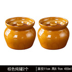 [brown 2-pack] clay pot stew pot