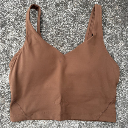 Women's Solid Color U-Shaped Sexy Back Fitness Yoga Training Tight Sports Underwear Breathable Running Vest TANK