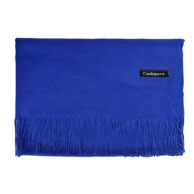 High-End Warm Imitation Cashmere Scarf for Women in Autumn and Winter Pure Color Elegant Versatile Tassel Shawl Fashionable Outer Dual-Purpose Scarf