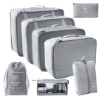 Gray [eight-piece set including triangular bag]