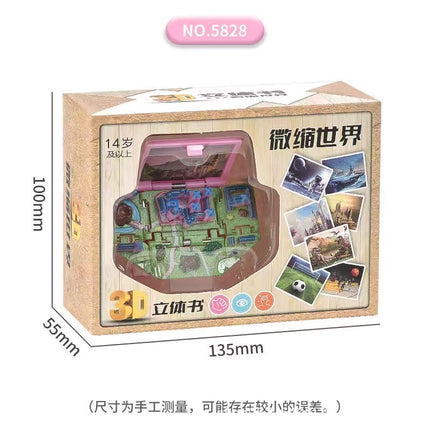 Children's Christmas Gift Stereo 3D Folding Bomb Book Santa Chalet Keychain Schoolbag Pendant Toy