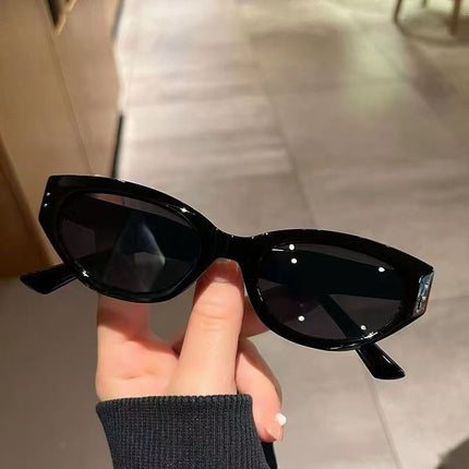 2025 New Style Functional Wind-style Cateye Sunglasses Women's Trendy Square-round Face Slimming High-grade Socialite Internet Celebrity Sunglasses