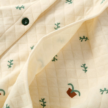 Autumn and winter air layer quilted stand collar confinement clothing women's prenatal nursing pajamas postpartum nursing home clothing