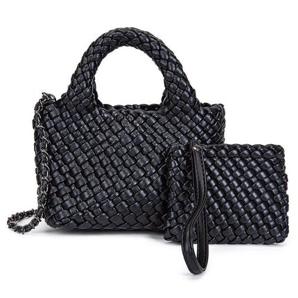 PU Woven Pillow Mini Bag / Mini Sac Oreiller PU Tressé