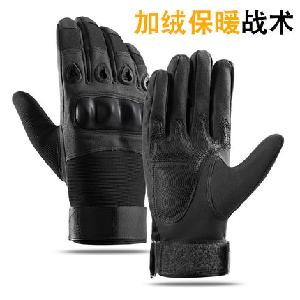 Winter tactical thermal gloves non-slip wear-resistant outdoor riding fleece-lined cold-proof windproof touch screen cross-border A82-RKDM