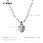 Steel color love zircon chain