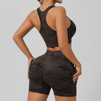 Dark brown [vest + shorts] / S
