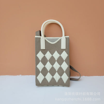 2025 New Mobile Phone Bag, Fashionable Handbag, Large Capacity Woven Portable Casual Work Clothing High-End Bag, Small Bag