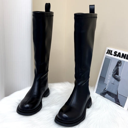 Yang Mi's New Knight Boots, Women's 2025 New Autumn and Winter Flats High Boots, Slim Boots, Over-The-Knee Boots