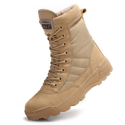 Manufacturer's Ready-Made Safety Shoes, Wear-Resistant Soft Soles, New Military Boots, Men's Anti-Smash, Anti-Puncture, Breathable, Lightweight Hiking Shoes