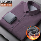 M5051-5 cotton brushed composite velvet thermal shirt men's shirt / 38