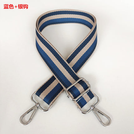 Thickened Color Stripe Wide Shoulder Strap Adjustable Shoulder Crossbody Bag Strap Small Fresh Women's Bag Extended Belt Wholesale Belt