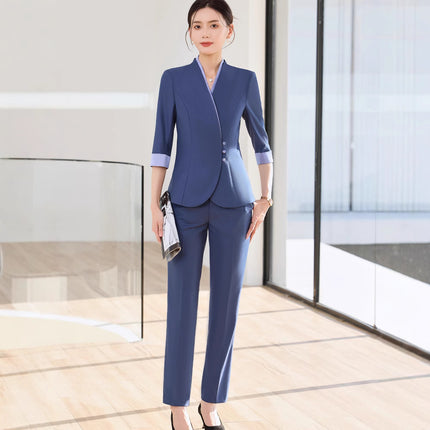 Professional Suit suit Female Spring and Autumn Senior Beauty Salon Beautician Work Clothes Medical Beauty Front Desk Reception Suit Jacket