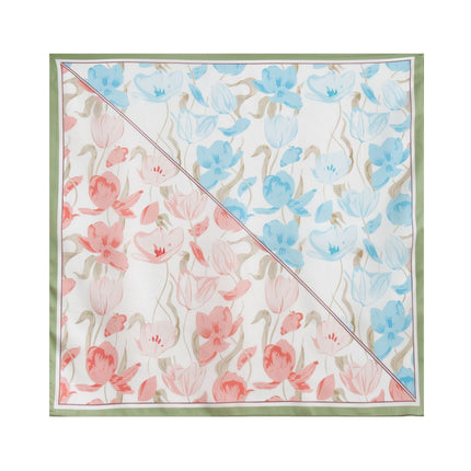 Mulberry Silk Scarf, Old Money Style, Summer Thin Small Scarf, Valentine's Day Gift, Plain Crepe Satin Silk Printed Small Square Scarf