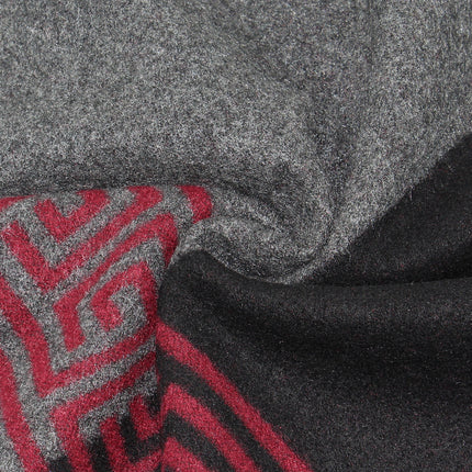 2024 New Men's Scarf Wool Blended Great Wall Retro Scarf Men's Winter Warm Scarf Middle-Aged and Elderly