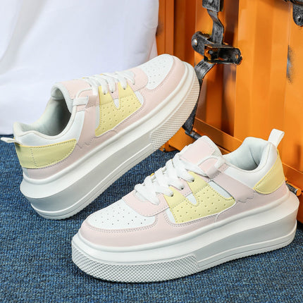 Korean-style Trendy New Thick-soled Fashionable Board Shoes Lace-up Casual sneaker Soft-soled Comfortable Outdoor Couple's Trendy Shoes