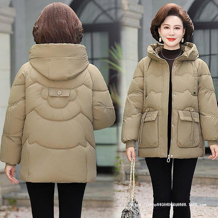 2024 winter clothing for middle-aged mother down cotton-padded jacket women's thick winter clothing for mother fashion middle-aged and elderly warm coat