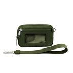 Clear front pouch olive green (in stock)