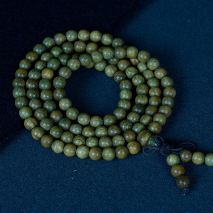 Argentinian Green Sandalwood Submersible Old Material Guanyin Buddha Beads Log Sandalwood 108 Rosary Beads Gift Bracelet