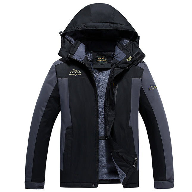 Winter Outdoor Windproof Jacket Dad's Large Size Outwear Removable Liner Cotton Outwear Grandpa Warm Cotton Outwear Export