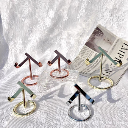 Crystal Original Stone Ore Standard Metal Base Ore Wonder Stone Jade Stand Crystal Cluster Fossil Amethyst Love Display Stand
