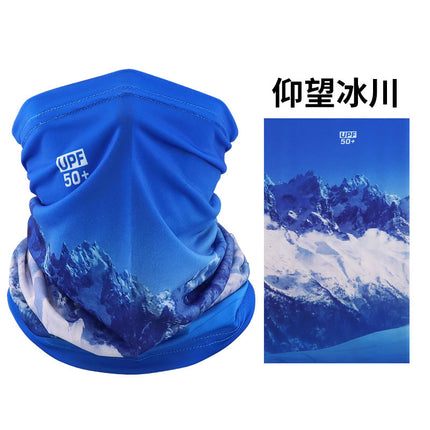 Ice Silk Mask Multifunctional Magic Headscarf Men's Riding Women's Sunshade Sunscreen Neck Sleeve Windproof Square Scarf Scarf Scarf