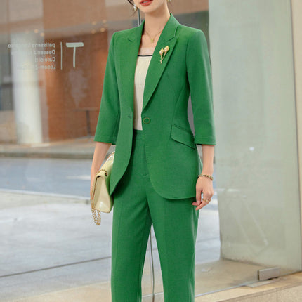 High-end business wear suit suit temperament manager interview business formal wear coat goddess fan professional half sleeve suit