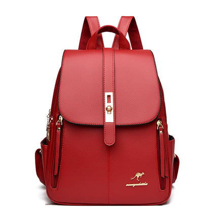 Foreign Trade Hot 2024 New Anti-theft Lock Backpack Trend Good Kangaroo Women's Schoolbag Fashion Travel Backpack