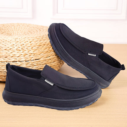 47 Extra Large Size Men's Shoes with Widened Forefoot, Flat Soft-Soled Canvas Shoes, Casual Old Beijing Style Shoes for Middle-Aged and Elderly Dads
