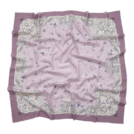 Cross-Border New Product Voile Print 110 Square Scarf Classic Lace Scarf Turban Malaysian Shawl