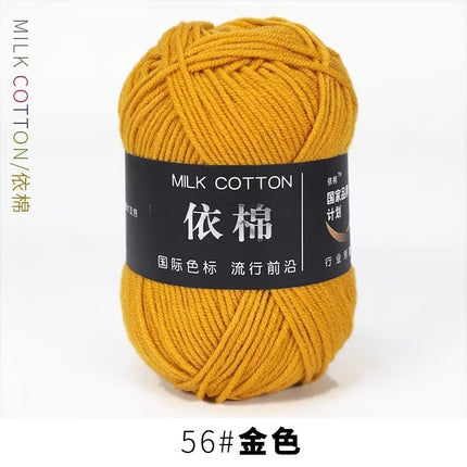 4-Ply Yarn, Four-Strand Milk Cotton Yarn, Milk Cotton Yarn Ball, Baby Fine Combed Cotton Yarn, Cotton Spinning Yarn Material Pack Wholesale
