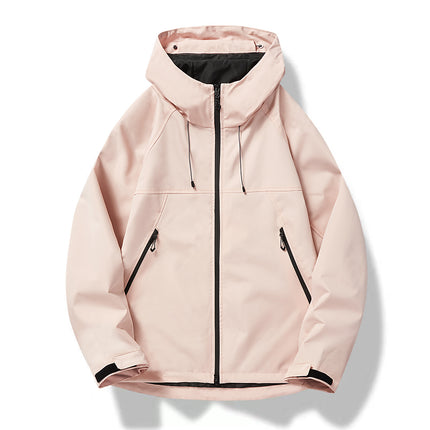 Spring and Autumn Thin Single-Layer Jacket with Printed Logo, Outdoor Mountaineering Clothing, Workwear, Windproof and Waterproof Casual Light Hiking Jacket