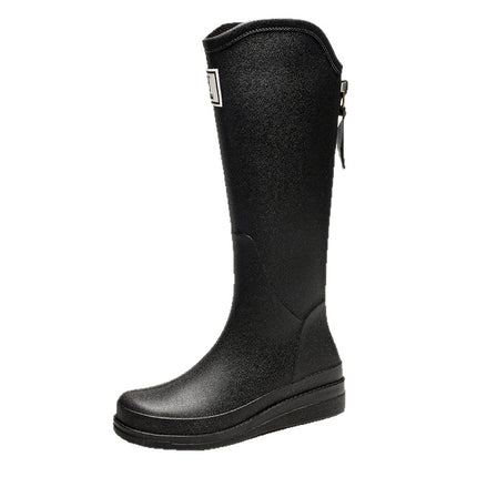 Cross-Border New Rain Boots for Women, Fashionable Outer Wear, Korean High-Top Warm Women's Water Shoes, Non-Slip Work Waterproof Rain Boots