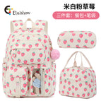 Rice white pink strawberry [no doll with small fur ball] / 31*18*44