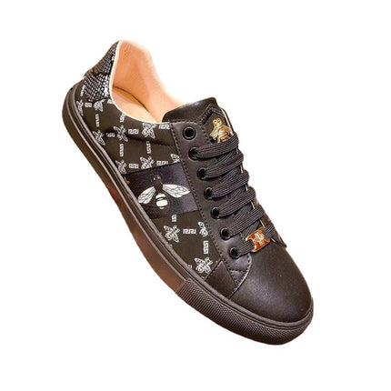 European Station Summer New Bee Men's Shoes Korean Breathable Sneakers Frosted Leather Casual Men's Fashionable Shoes