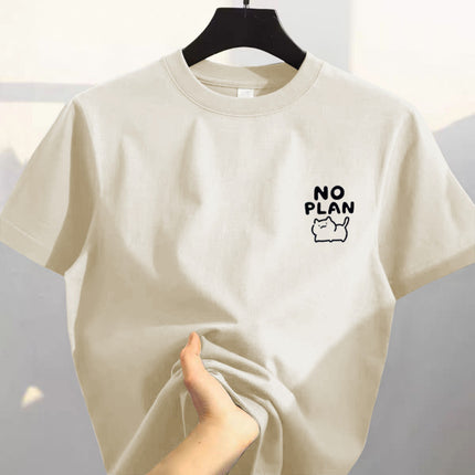 100% Cotton Short-Sleeved T-Shirt Men's Summer New Hong Kong Style Ins Trendy Brand Casual Simple Loose Versatile Half-Sleeved Top
