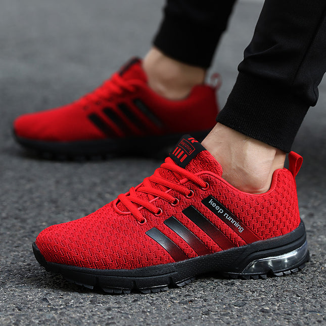 Cross-border Men's Shoes New Air Cushioned Flying Weaving Sneakers Men's Autumn Large Size Casual Shoes 2022 Spring and Autumn Trendy Men's Shoes