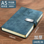 A5 business Blue-elk head-flat buckle 240 pages
